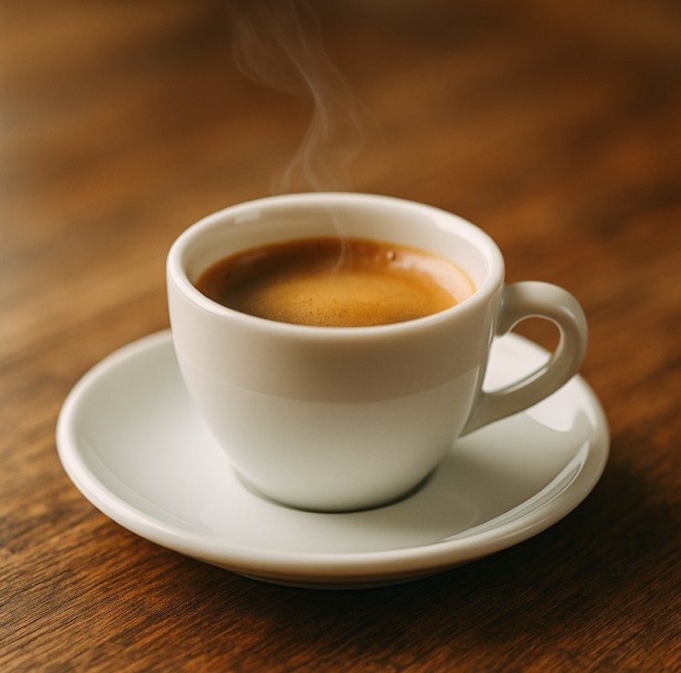 Filiżanka kawy na stole